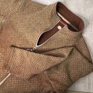 Sherpa Adventure Gear Wool Blend Full Zip Jacket Textured Brown Size L